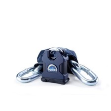 Motorcycle Squire Juggernaut XL 14mm Chain SS65CS Padlock Inc Sold Secure - Gold