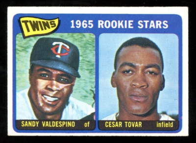 1965 TOPPS OPC O PEE CHEE #201 SANDY VALDESPINO CESAR TOVAR NM ROOKIE Twins