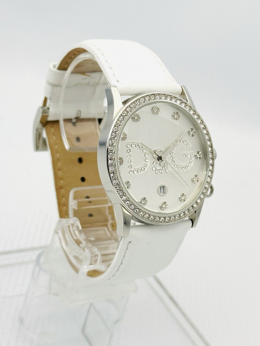 D&G Dolce & Gabbana Diamanté Crystal White Watch s-l400.jpg main image 4