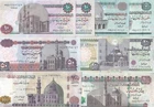 EGYPT 5 10 20 50 100 200 EGP POUNDS 2013 2015 P 63 64 65 66 67 77a SIG23 UNC SET