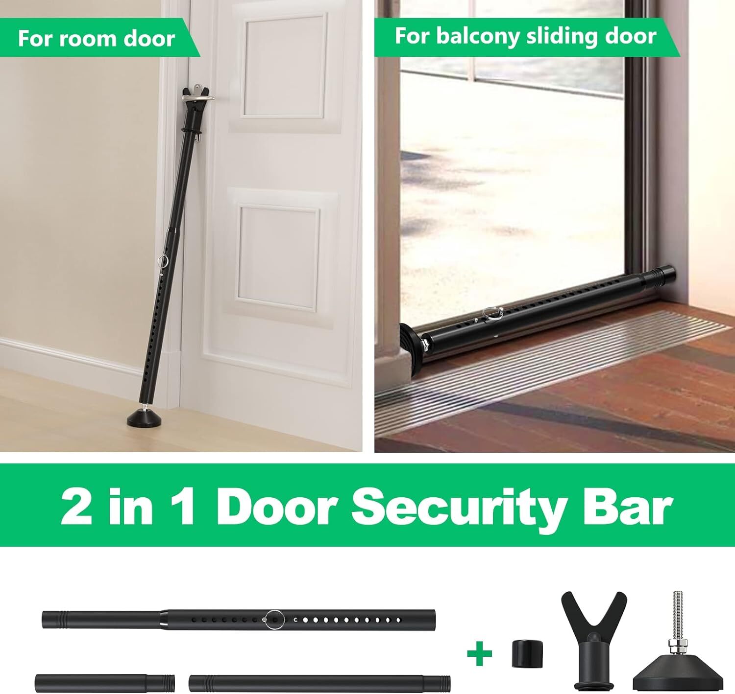Door Security Bar Door Stopper Keep Your Home Safe from Intruders