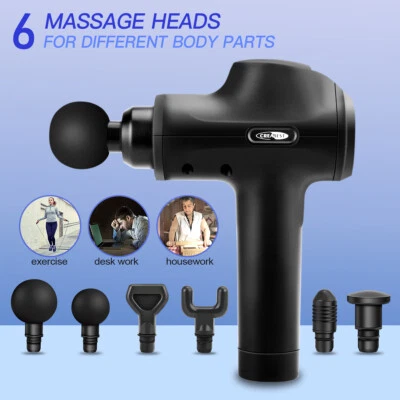 CREABEST ELECTRIC MASSAGE GUN 6 TESTE 20 MODALITÀ MASSAGGIATORE MASSAGGIATORE MUSCOLARE CON LCD