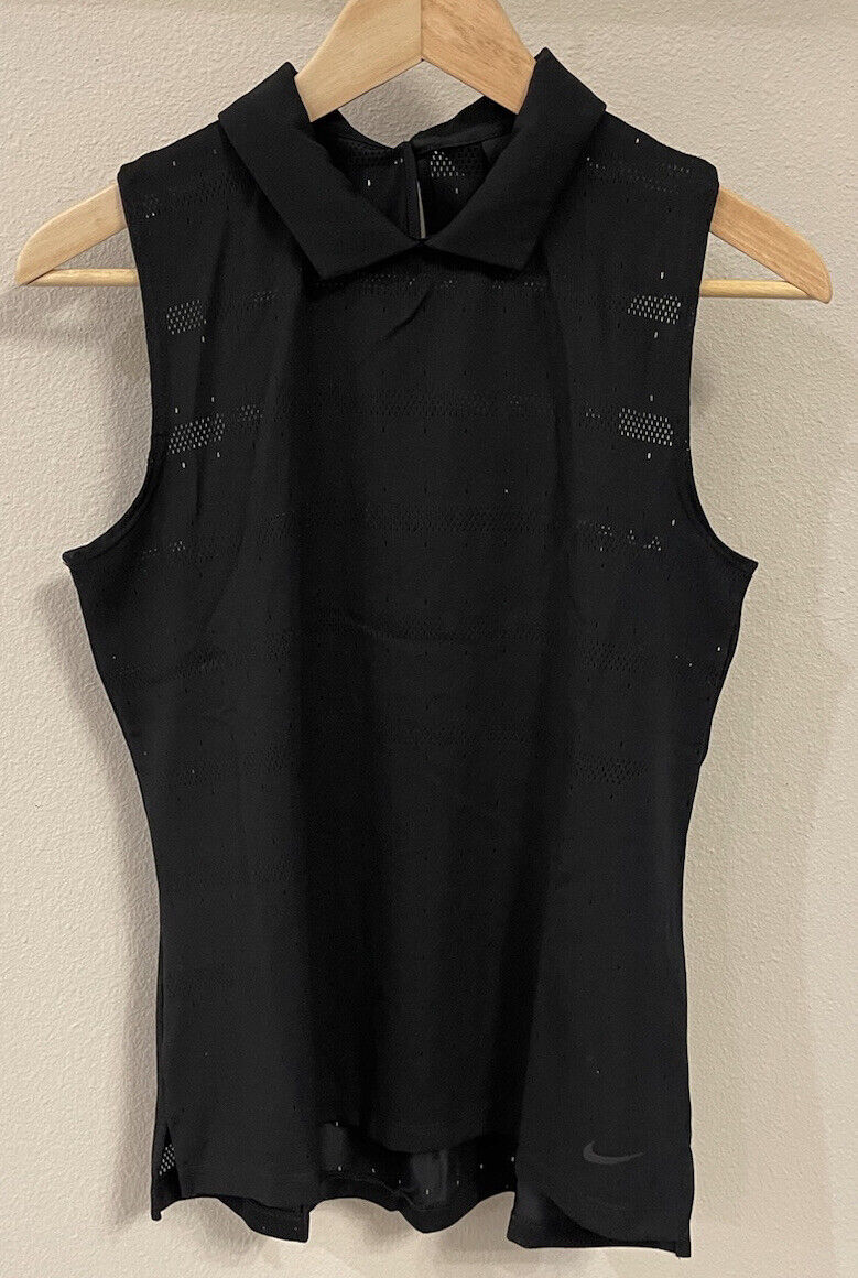 Nike Women Golf Dri-FIT Ace Free shipping New Sleeveless CK5826-0 Polo Shirt Cheap Black