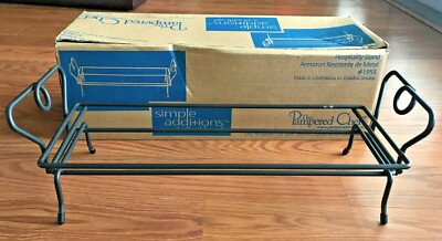 PAMPERED CHEF HOSPITALITY STAND 1955 WITH BOX SIMPLE ADDITIONS WROUGHT IRON 