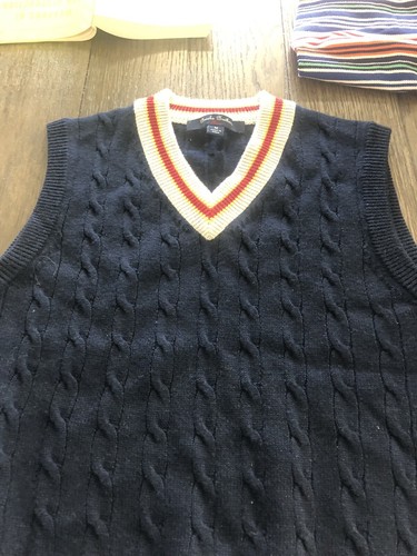 Merino Wool Argyle Sweater Vest Size 