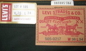 Levi's Vintage Clothing LVC 505 0217 1967 Green Big E Capital Jeans w 36 L 34 | eBay
