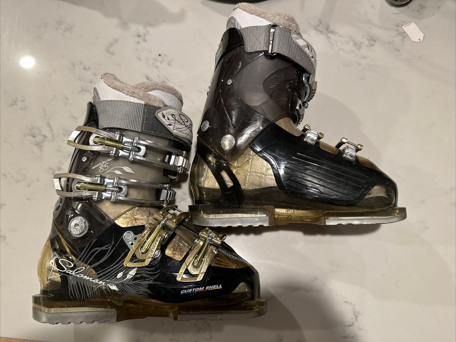 Salomon Energyzer 85 Scarponi da sci conchiglia personalizzati 23 23 5 ragazze 277 mm scintille