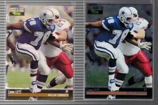 2x DALLAS COWBOYS LEON LETT 1995 PRO LINE FOIL PARALLEL FOOTBALL CARD #9