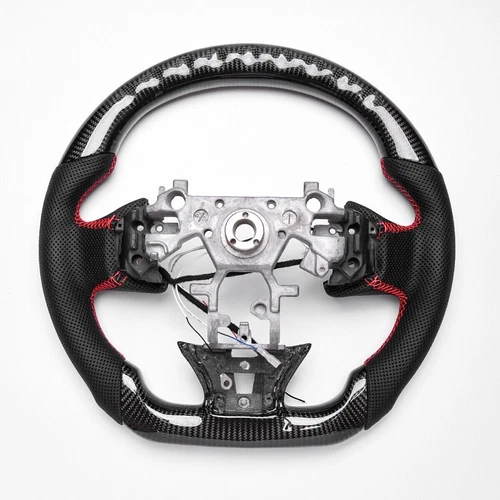 Real carbon fiber LED Sport W/heated Steering Wheel For INFINITI Q50 QX50 13-17 - Picture 12 of 14