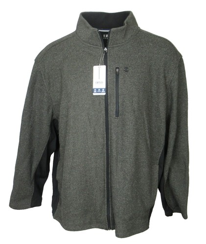 IZOD Men's Black Full Zip Fleece Black Jacket Size XL | eBay