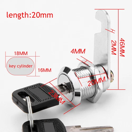 16–30 Mm Nockenschloss Für Tür Schublade Schrank Briefkasten Schließfach DE NEU - Bild 12 von 33