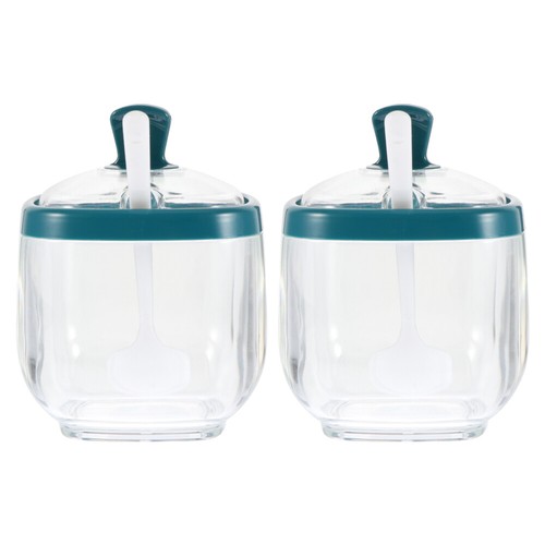 2 Sets Jar Seasoning Jar Set Sugar Salt Pot Pots Plastic Jars