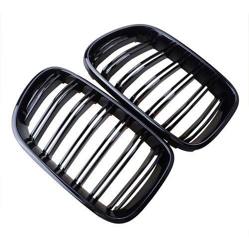 Par para BMW F25 X3 2011 2012 2013 2014 2014 parrilla delantera para riñón negra brillante - Imagen 4 de 8