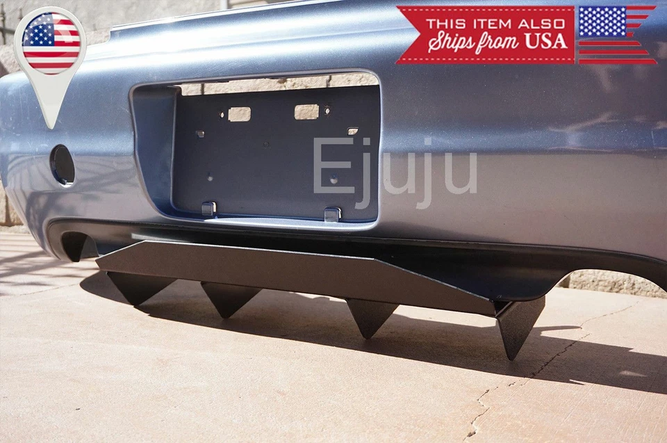 Difusor de alerón de cuchillas de viento para parachoques trasero con 4 aletas aptas para Honda S2000 AP1 99-03 Foto 4 de 4