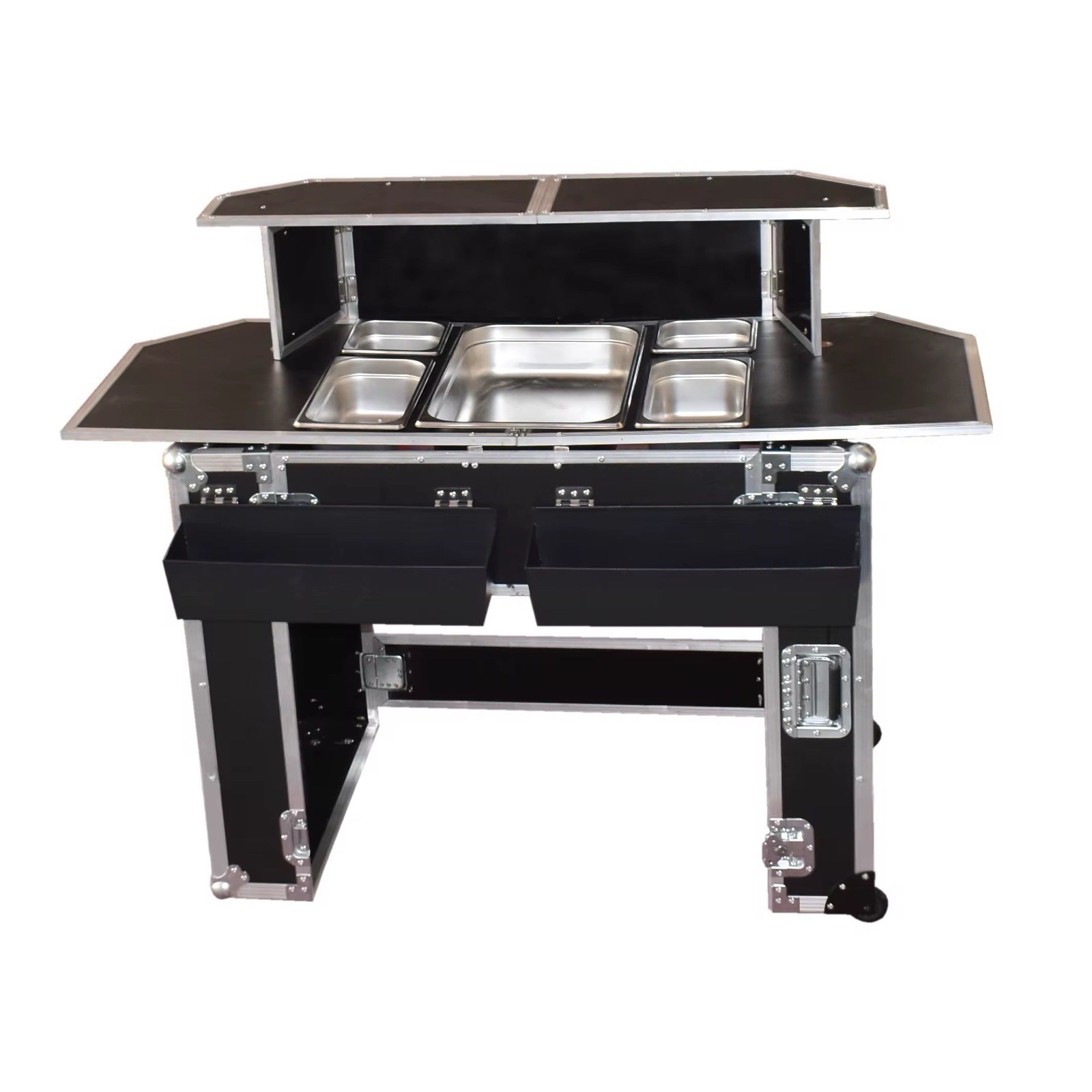 Mobile Bar Portable Flight Case Set - Mobile Bartender Station for Events