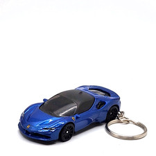 Ferrari SF90 Stradale Blue Custom 1/64 Scale Diecast Model 🎁GREAT GIFT🎁