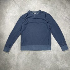 Faherty Sweatshirt Men's Large Long Sleeve Beach Crew Neck Blue MKS2106