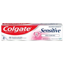 Colgate Sensitive Maximum Strength Sensitive Toothpaste, Plus Whitening and Fres