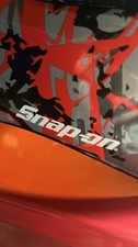 Snap-on Graphics Welding Helmet Red/Black Pattern Dark Visor Protective Gear
