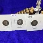 THREE ( 3 ) 1913 BARBER DIMES