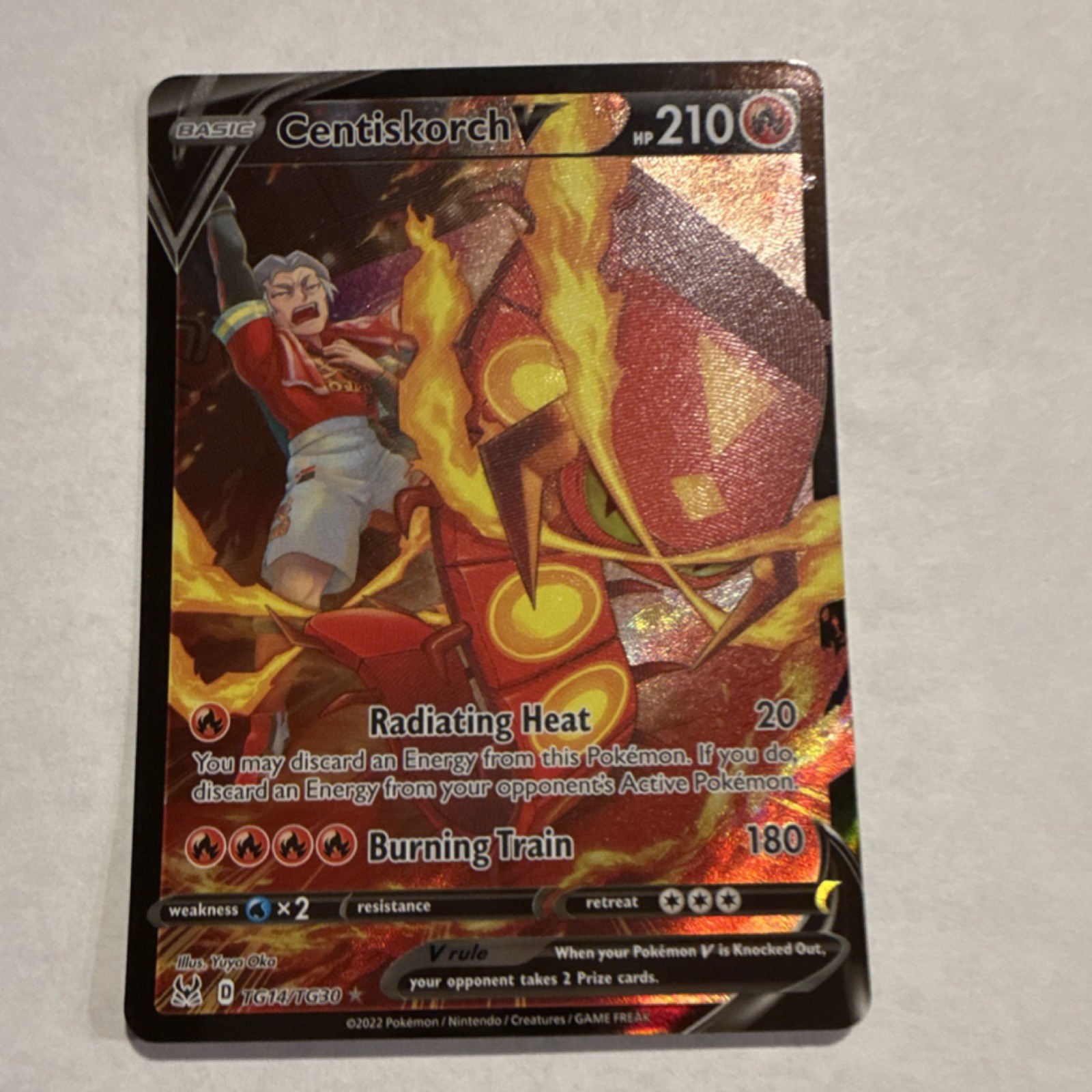 Pokemon Centiskorch V Full Art Ultra Rare Holo TG14/TG30 Lost Origin TG 210 HP