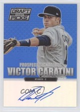 2013 Panini Prizm Perennial Draft Picks Blue 37/75 Victor Caratini #45 Auto fm0