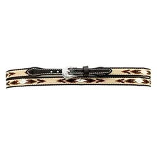 M & F Western Ribbon Diamond Concho Hatband 1 Count (Pack of 1) Brown