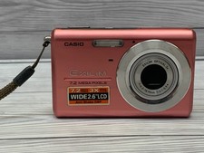 Casio Exilim EX-Z75 7.2MP Digital Camera Pink 3x Optical Zoom Tested Working