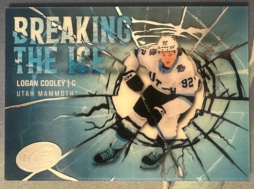 LOGAN COOLEY 2025-26 UPPER DECK ICE BREAKING THE ICE SP #BI-30 UTAH MAMMOTH!