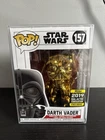 Funko Pop! Star Wars Darth Vader Gold 157 2019 Galactic Con Exclusive Protector