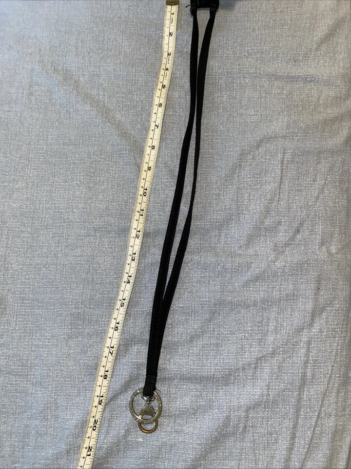Vera Bradley 19” Long Replacement Strap W Key Ring, Claw Hook, Black Cotton - Image 2 of 4