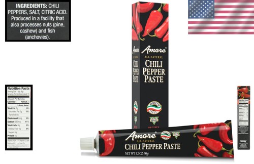 Authentic Italian Vegan Chili Pepper Paste Tube - Pack of 6 for Zesty Cooking - Picture 2 of 6