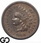 1868 Indian Head Cent Penny *Key Date* Choice AU+, Tough This Nice