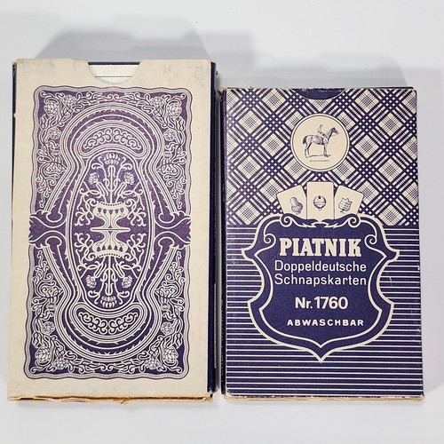 Carte da gioco Piatnik 24 e 36 fogli vintage lotto 2 mazzi n.1760 e n.1864 Austria - Foto 10 di 16