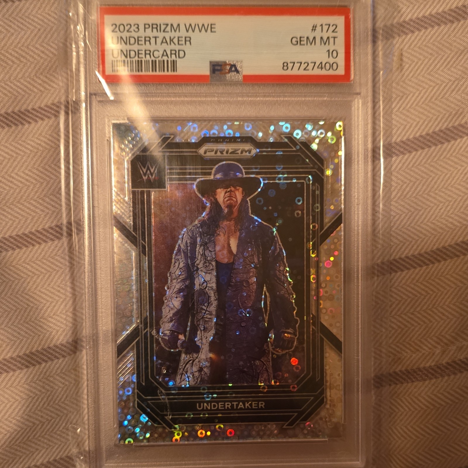Panini 2023 Prizm WWE Undertaker Undercard Under Card Prizm #172 PSA 10