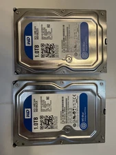 LOT OF 2 Western Digital WD10EZEX Blue 1TB SATA 3.5" 6Gb/s PC Hard Drive