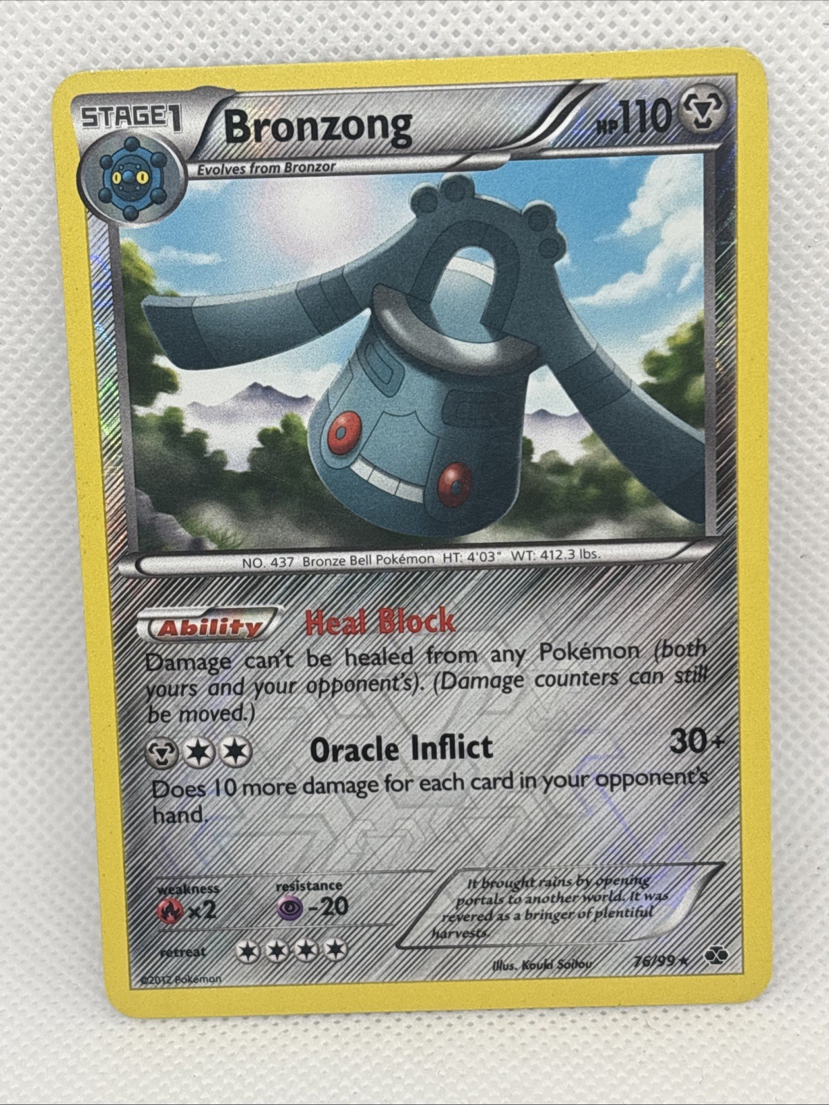 Bronzong 76/99 Next Destinies Reverse Holo Pokemon Card