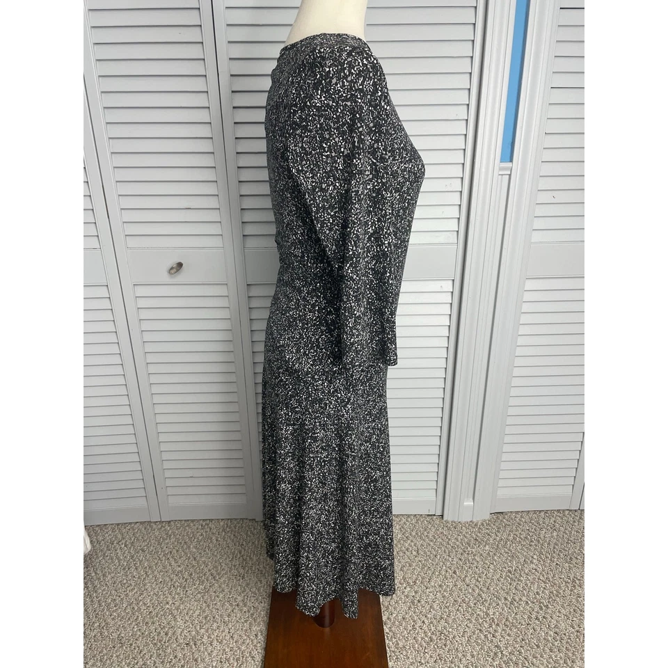 A.P.N.Y. Vestido de carrera manga larga codo negro blanco gris mujer talla pequeña Foto 2 de 4