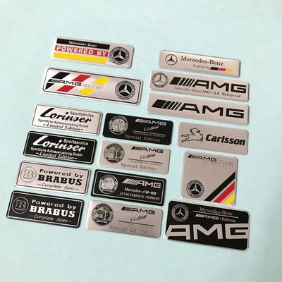 Car Emblem Sticker For Mercedes Benz AMG Brabus Maybach Smart W204 GLC CLA GLK