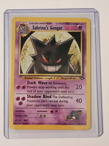 Pokemon Sabrina’s Gengar 29/132 Gym Challenge Vintage WOTC Rare NM LP