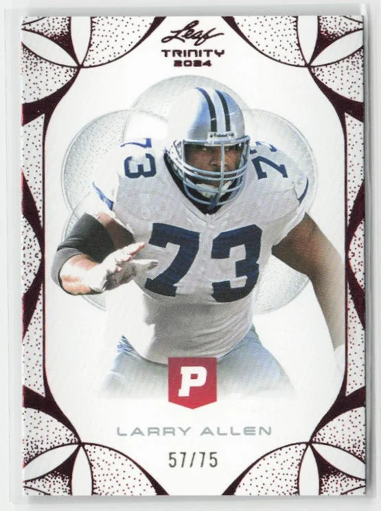 2024 Leaf Trinity Pristine Football #67 Larry Allen RED FOIL  #57/75