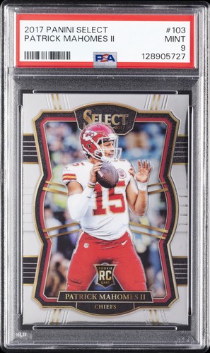 2017 PANINI SELECT #103 PATRICK MAHOMES II ROOKIE RC PSA 9