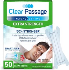 Clear Nasal Strips Extra Strength, 50 Ct   Relieves Congestion  Reduces Snoring