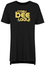 Crazy Bee Lady Nightie Womens Bumblebees Wildlife Beekeeper Ladies Night Shirt