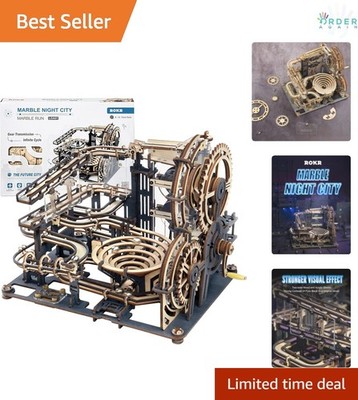 Wooden Marble Run Puzzle Kit for Adults 294 pcs STEM Building Game