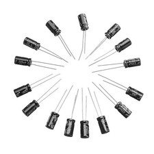 500pc Assorted Radial Electrolytic Capacitor Kit 24 Values 0 1uF 1000uF 10V 50V