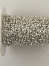 Sterling Silver  Cable With Crimped NUT Diamond Cut 8 sides Spaced 1 cm Chain Si