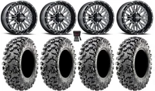 ITP Momentum 14" Wheels Milled 28" Carnivore R/T Tires Kawasaki Brute Force IRS