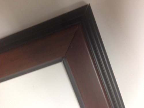 (14x17) HIGH QUALITY WOOD 1 1/2" Walnut Certificate Frame w/2 Mats - Picture 3 of 3