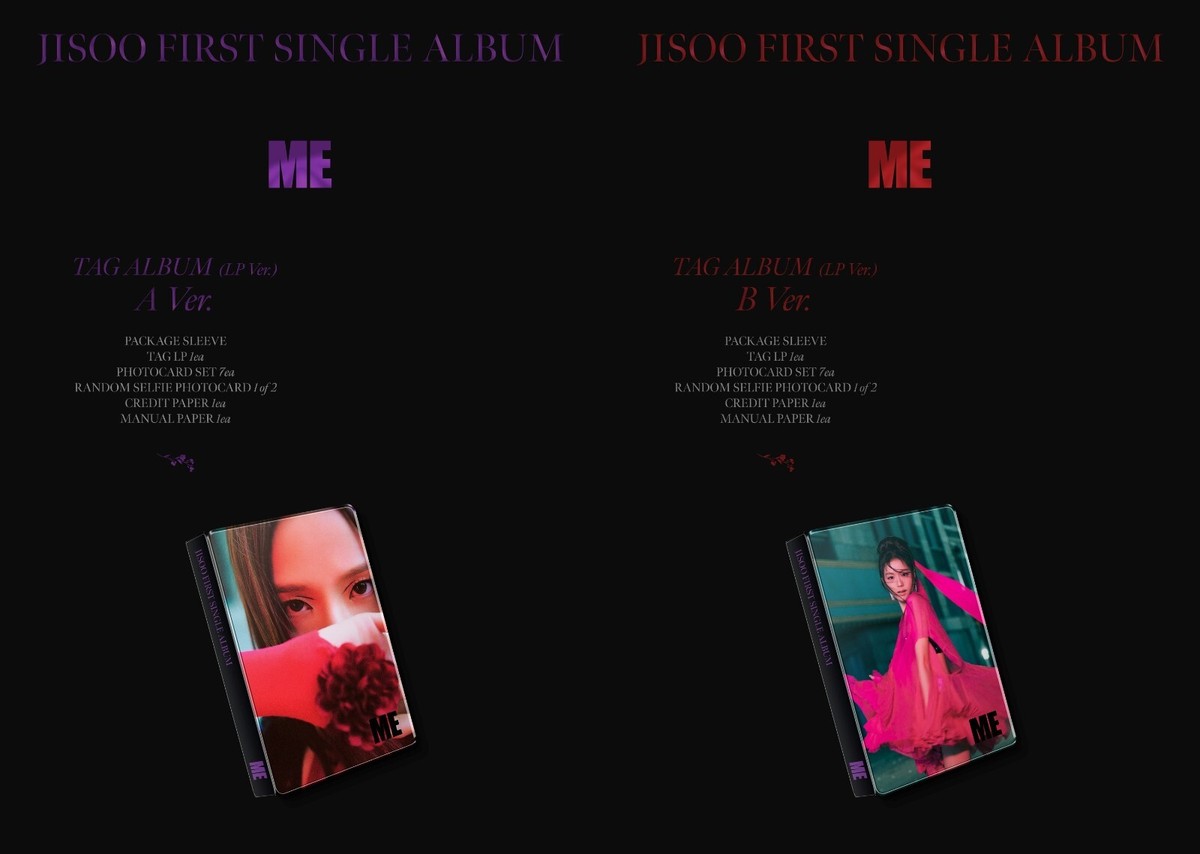 JISOO BLACKPINK First Single Album [ME] LP Ver. TAG LP+P.Card+